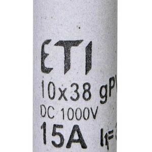 Запобіжник CH 10x38 gPV 15A 1500V (10kA)
