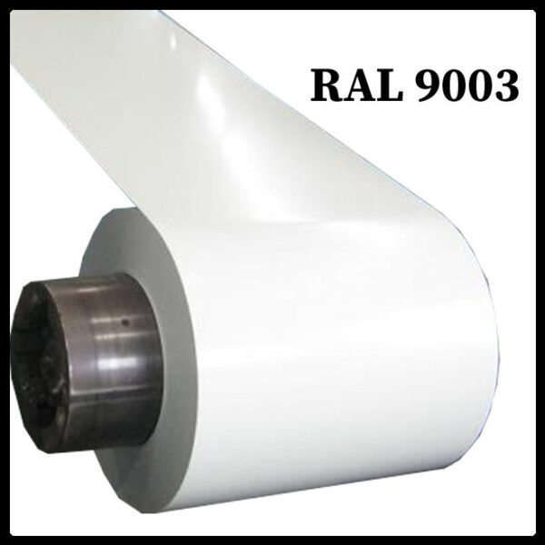 Гладкий лист 0,47 мм "Arvedi" Polyester RAL 9003 - Зображення 3