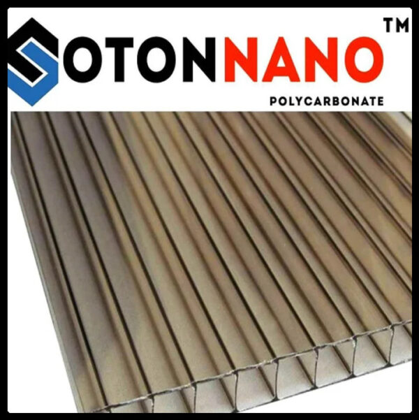 Стільниковий полікарбонат Soton Nano 8 мм Бронзовий - Зображення 9