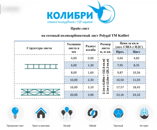 Стільниковий полікарбонат 6 мм — Колібрі Полігаль (Бронзовий) - Зображення 9
